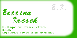 bettina krcsek business card